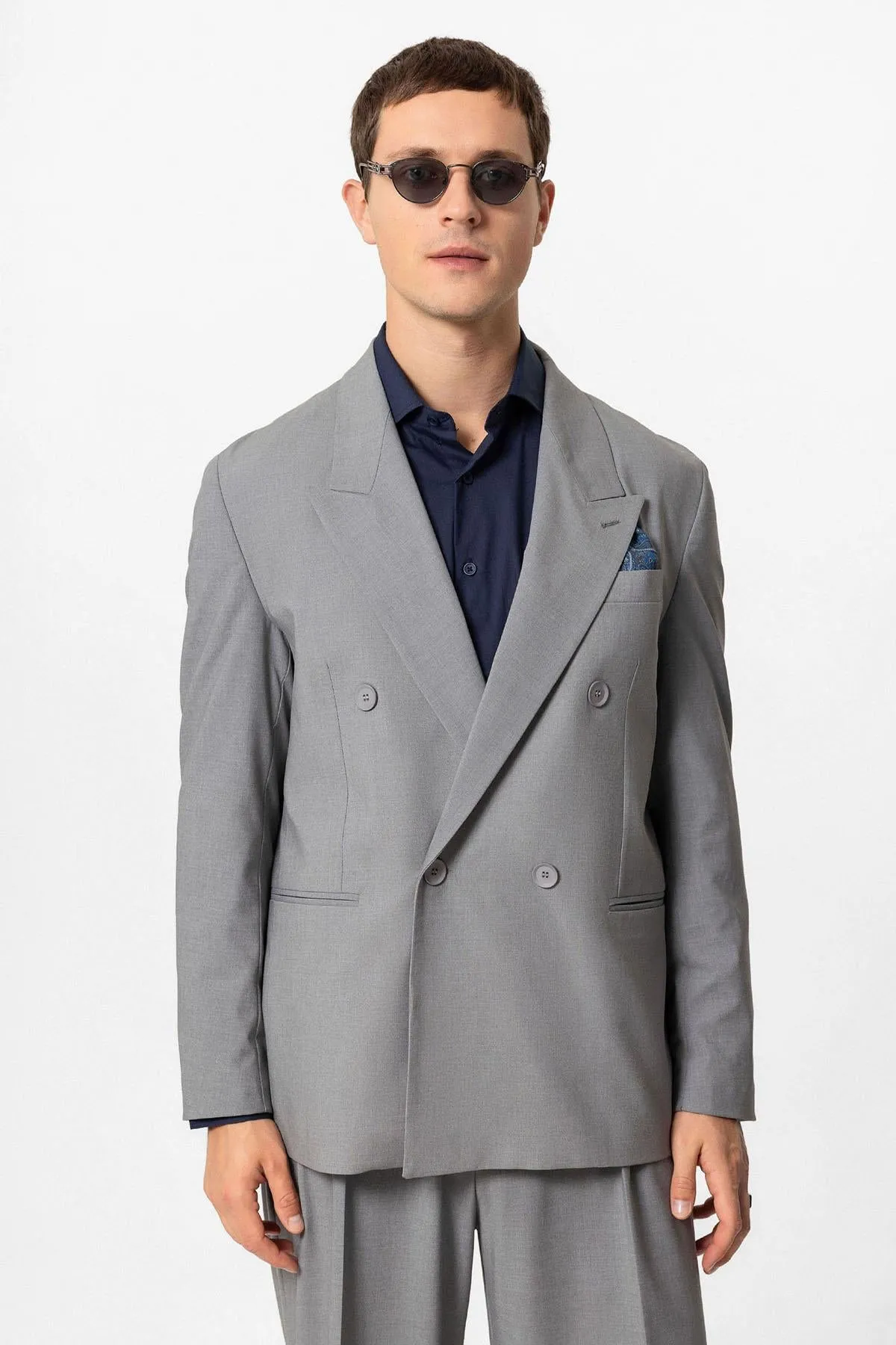 ANT Single Button Double-breasted Men's Blazer Jacket - Mettmann