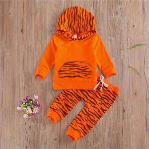 Baby Unisex Hooded Long Sleeve Tiger Cosplay Top & Pants Wholesale Baby