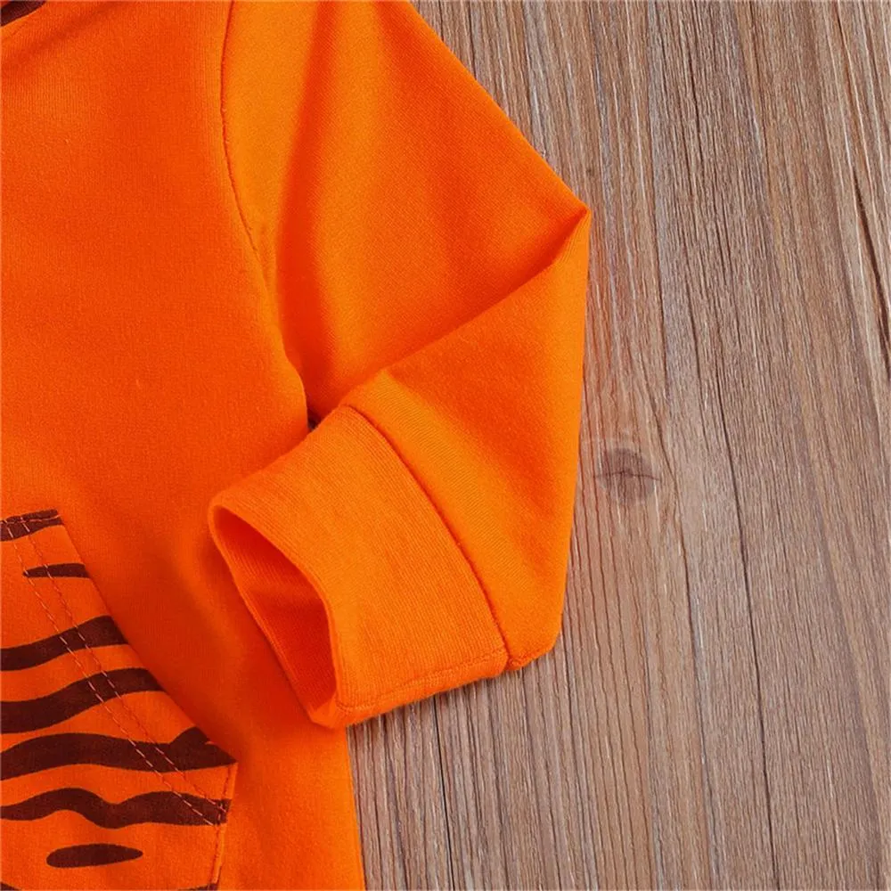 Baby Unisex Hooded Long Sleeve Tiger Cosplay Top & Pants Wholesale Baby