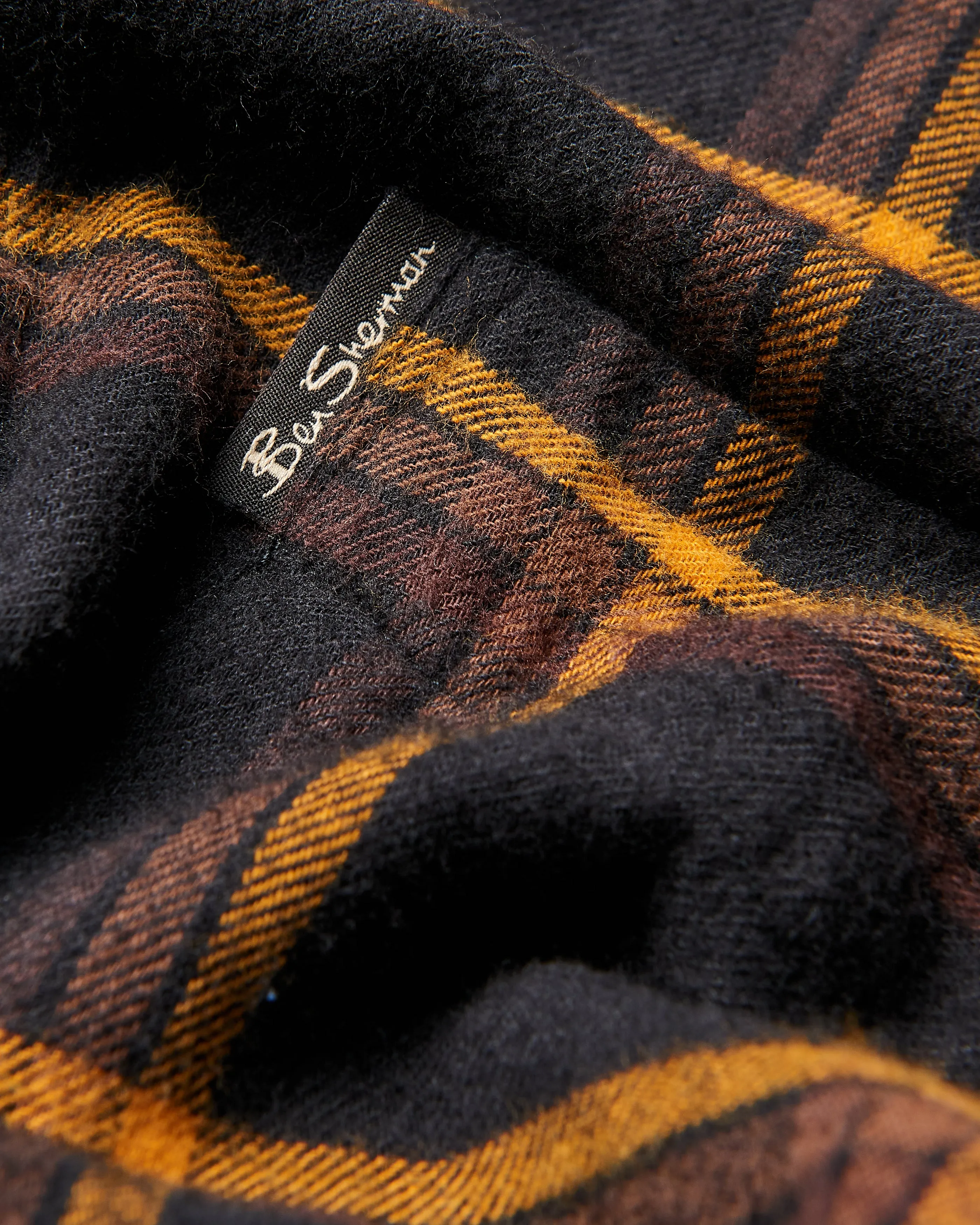 Ben Sherman Oversized Brushed Check - Navy/Tan