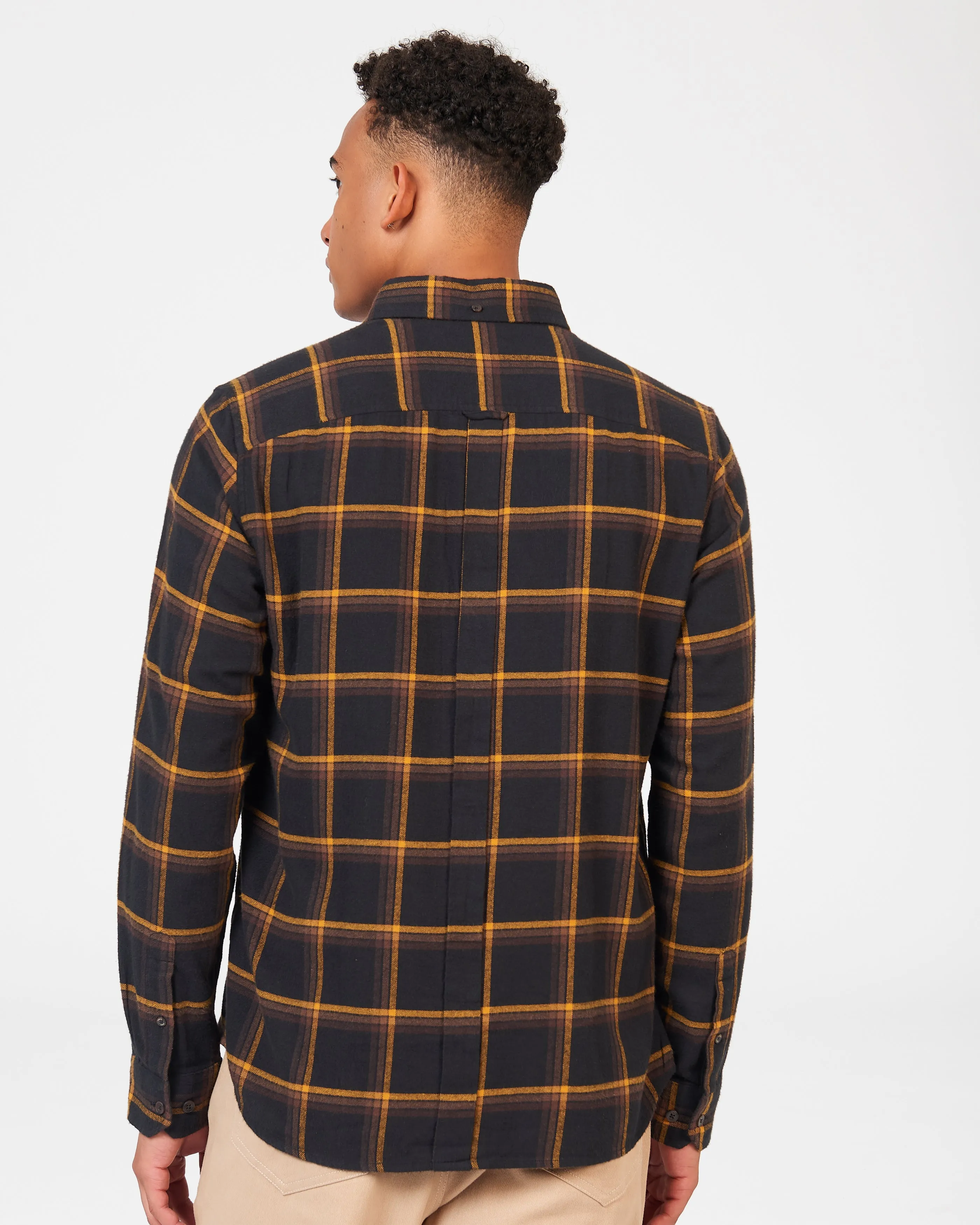 Ben Sherman Oversized Brushed Check - Navy/Tan