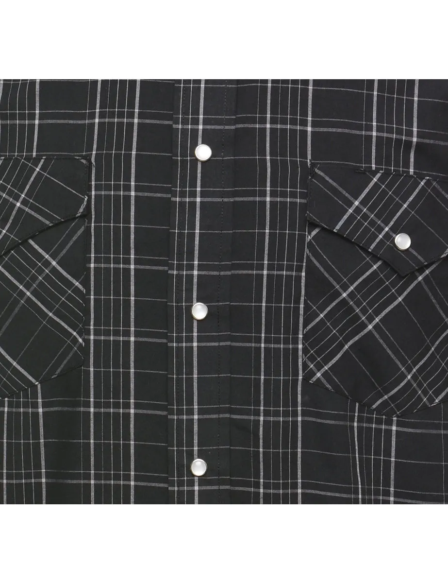 Black Classic Checked Shirt - M