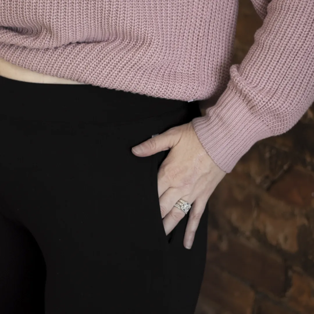 Black Ladies Bamboo Leggings