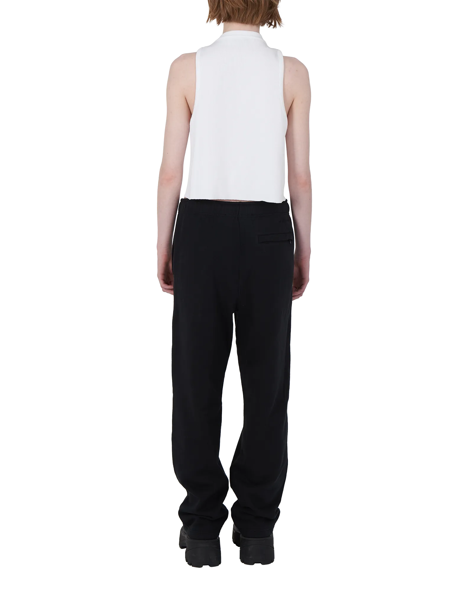 BLACK STRAIGHT LEG SWEATPANTS