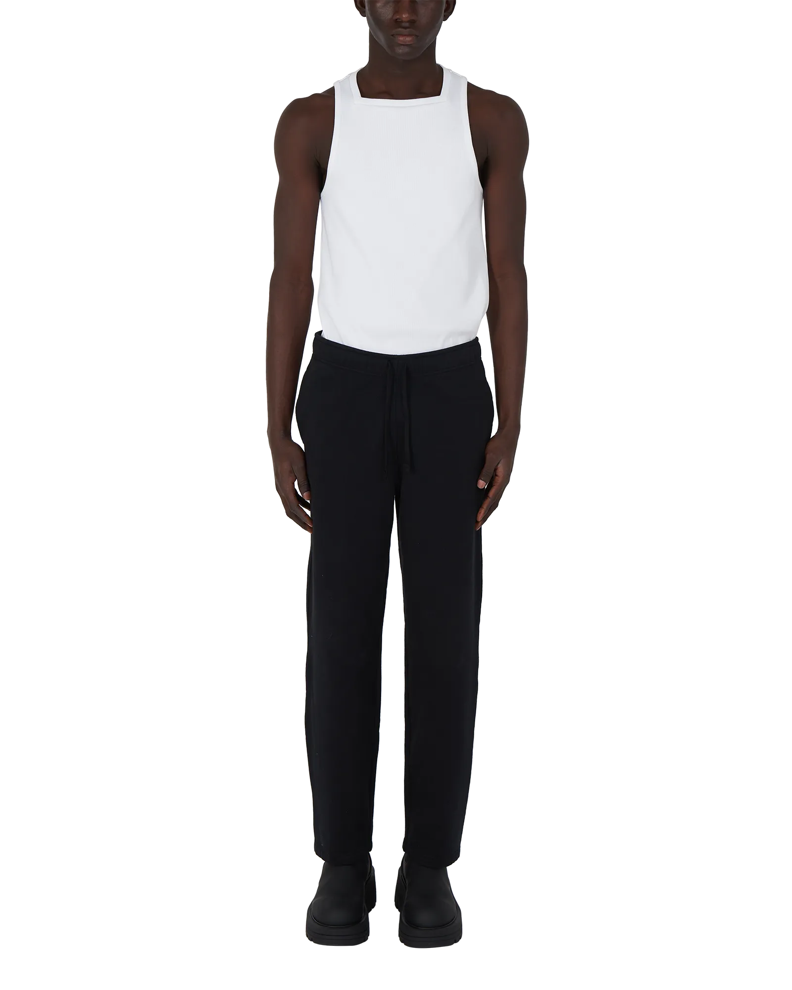 BLACK STRAIGHT LEG SWEATPANTS