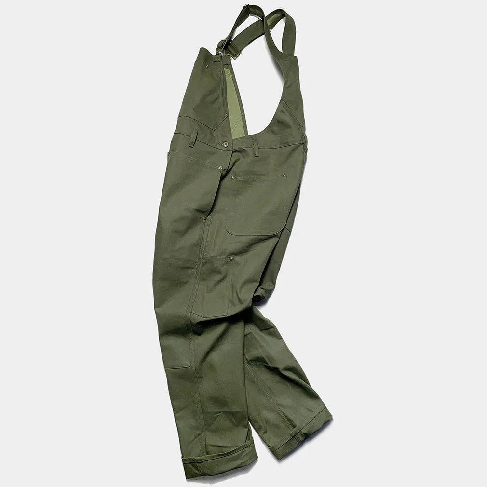 BZEN M.1097R GUTHRIE-CAG REGULAR FIT 6  POCKETS DOUBLE PANEL FRONT CANVAS UNISEX OVERALL-12.5OZ-E0 ARMY GREEN
