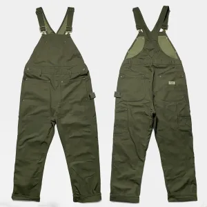BZEN M.1097R GUTHRIE-CAG REGULAR FIT 6  POCKETS DOUBLE PANEL FRONT CANVAS UNISEX OVERALL-12.5OZ-E0 ARMY GREEN