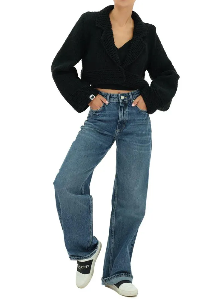 Casual Long Sleeves Solid Color V-Neck Sweater Tops