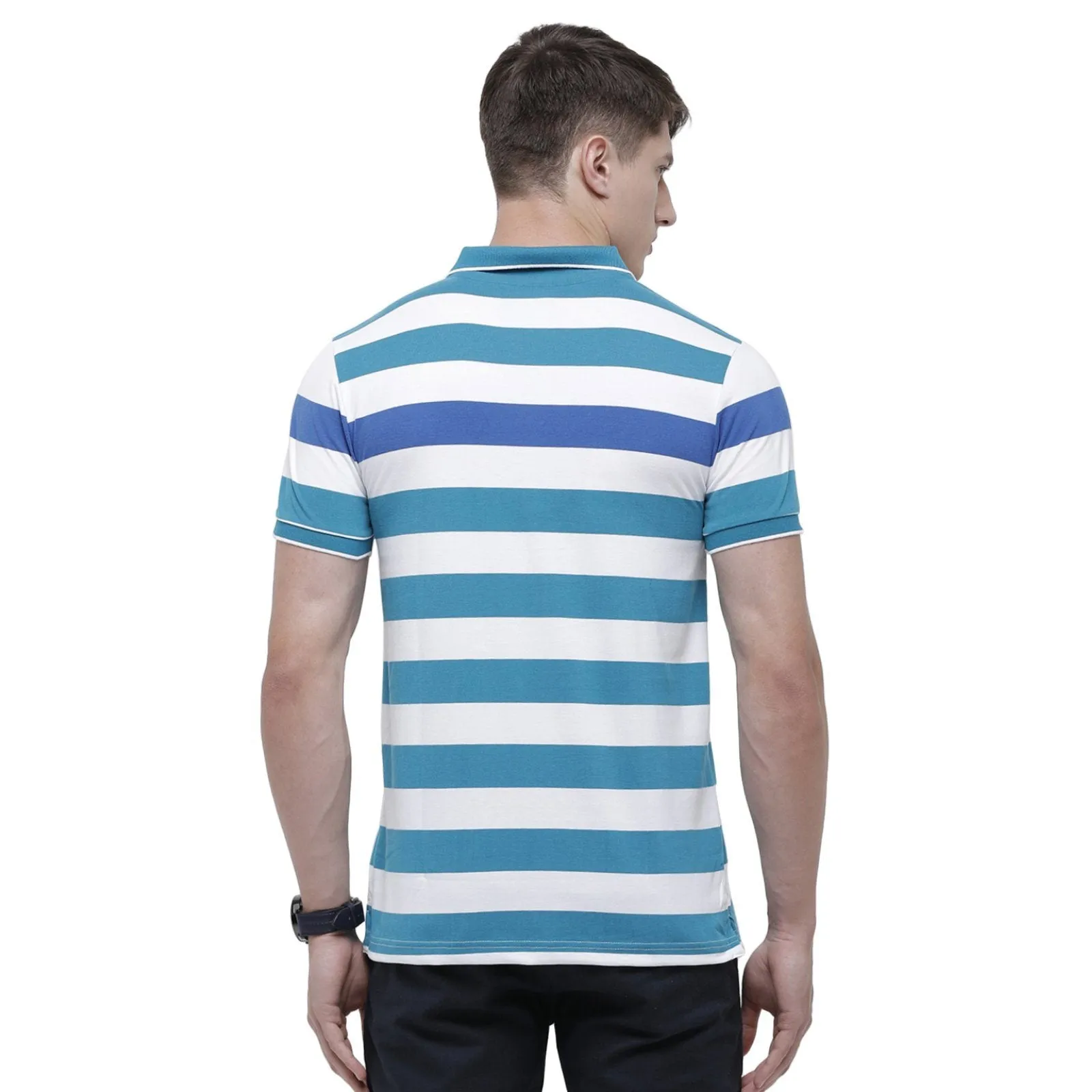 Classic Polo Men's Polo Neck Half Sleeve Multicolor Cotton Slim Fit T-Shirt CPEG - 255 B SF P