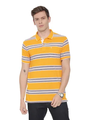 Classic Polo Men's Polo Neck Half Sleeve Yellow Cotton Slim Fit T-Shirt NITRO - 225 A SF P