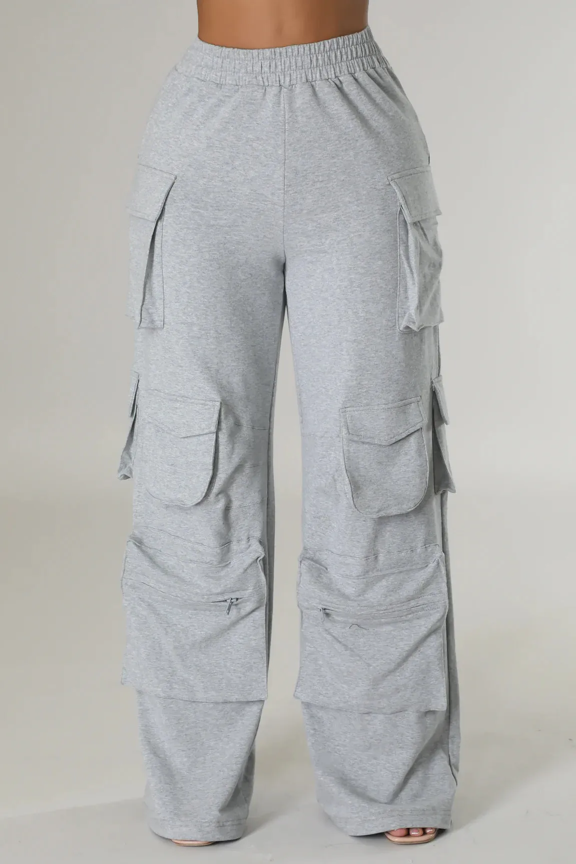 Comfy Big Pockets Cargo pants (Grey)