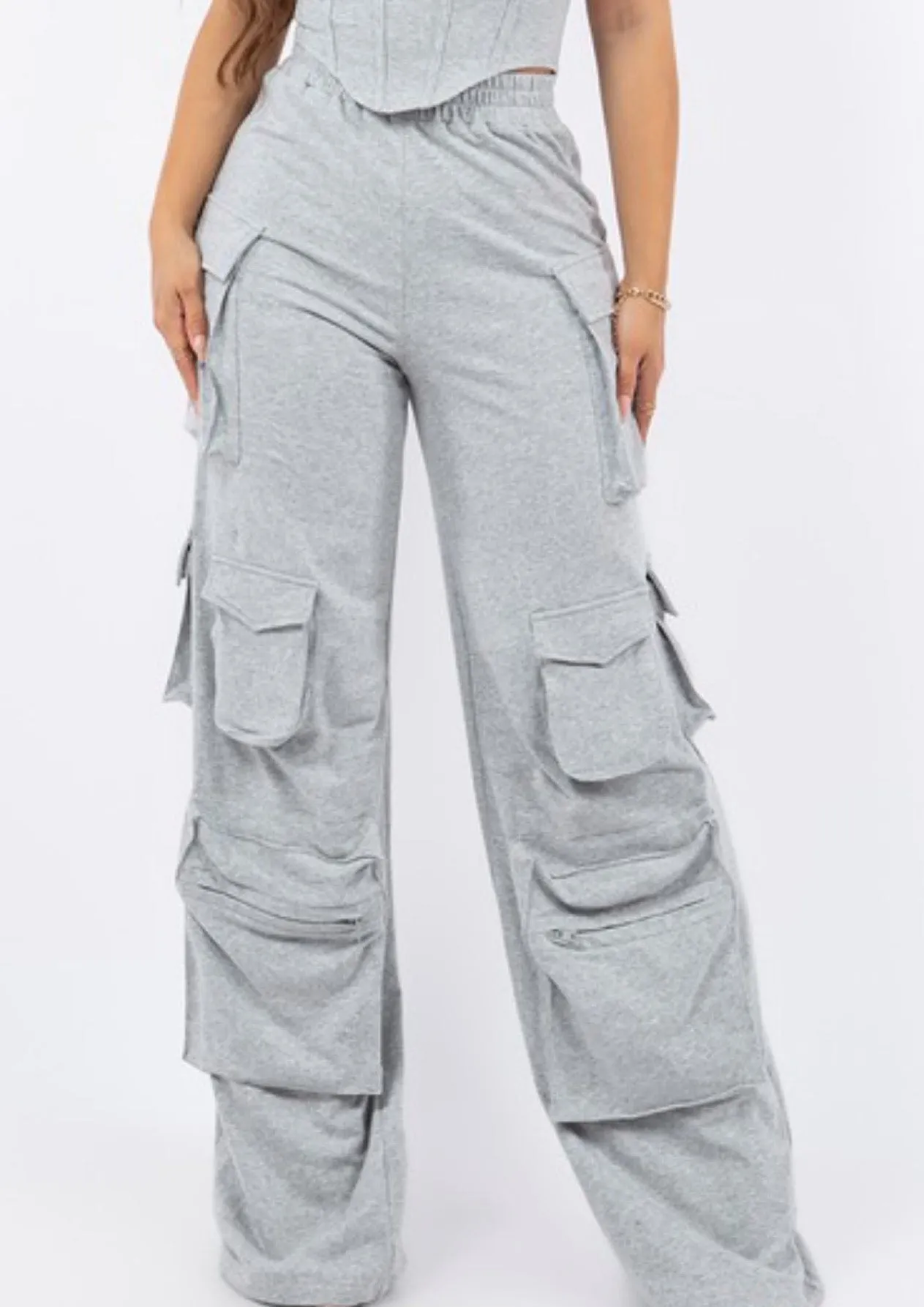 Comfy Big Pockets Cargo pants (Grey)
