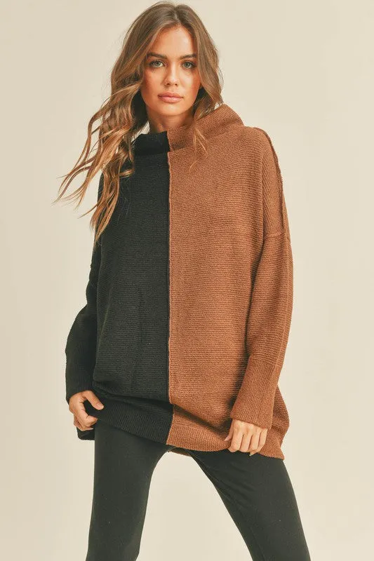 Cool In Color Block Sweater