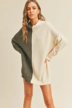 Cool In Color Block Sweater