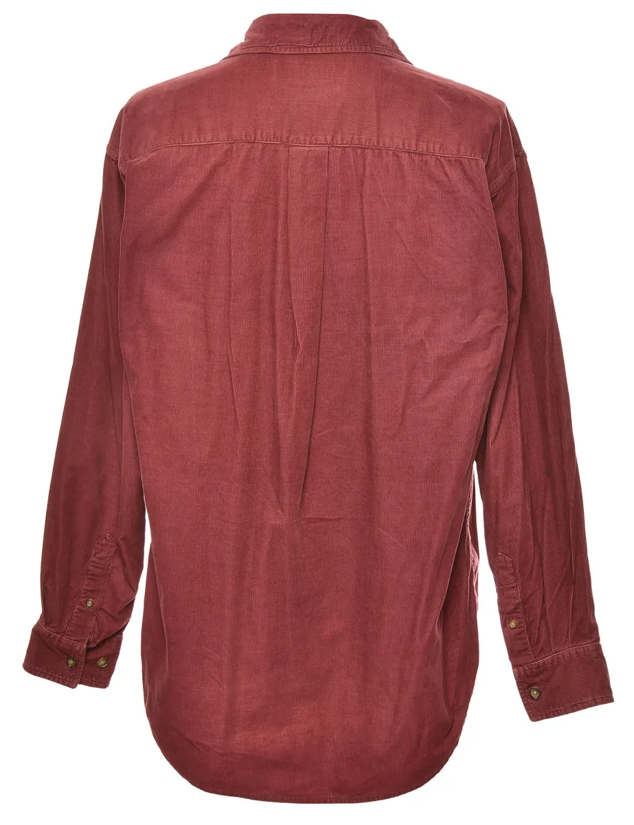 Corduroy Maroon Classic Shirt - M
