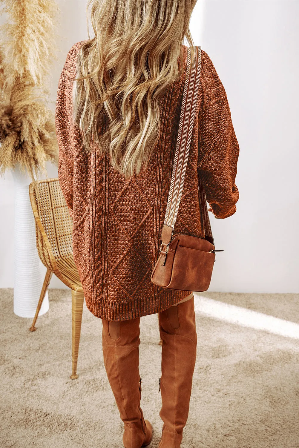 Cozy Cable Knit Boyfriend Sweater