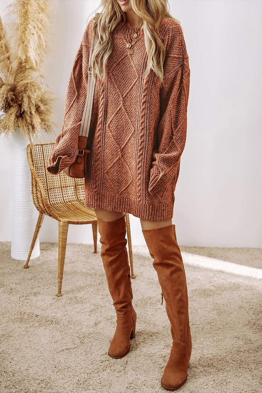 Cozy Cable Knit Boyfriend Sweater