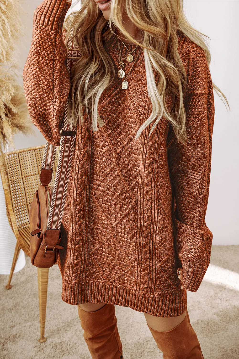 Cozy Cable Knit Boyfriend Sweater