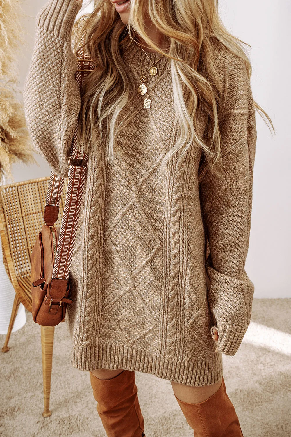 Cozy Cable Knit Boyfriend Sweater