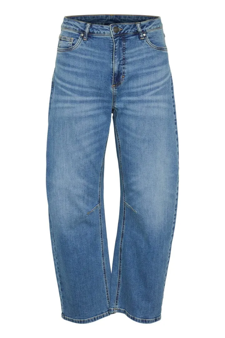 CROPPED BARREL JEAN
