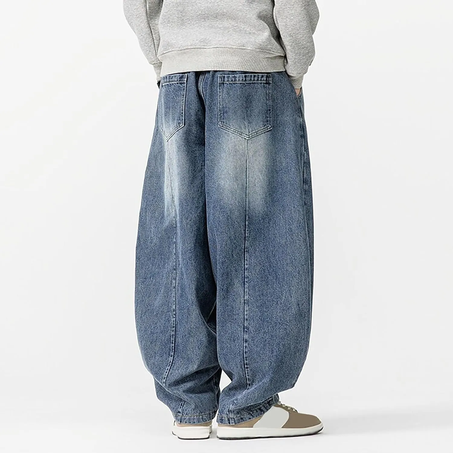 Denim Pants for Mens Fall Summer Vintage Harem Western Flare Wide Leg Pants Man 2025 Fashion