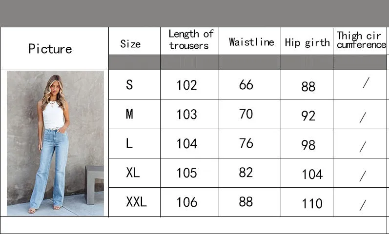 Fashion Washed Denim Straight-Leg Pants