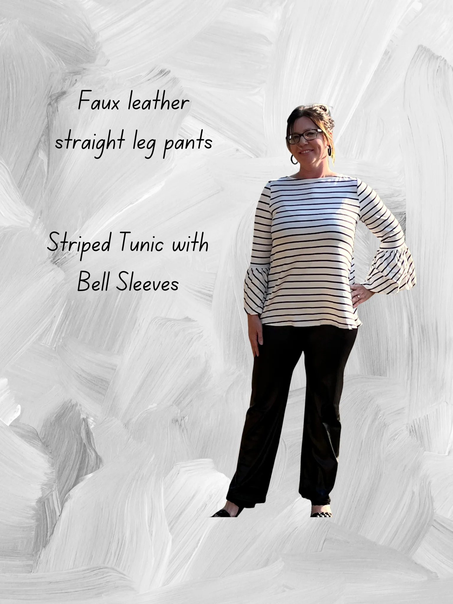 Faux Leather Straight Leg Pant