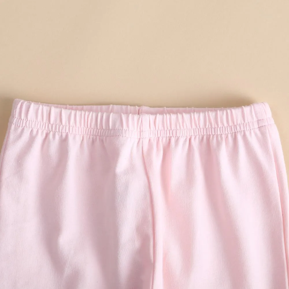 Girls Casual Beading Bow Elastic Waist Pants