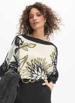 Graphic Floral Blouse