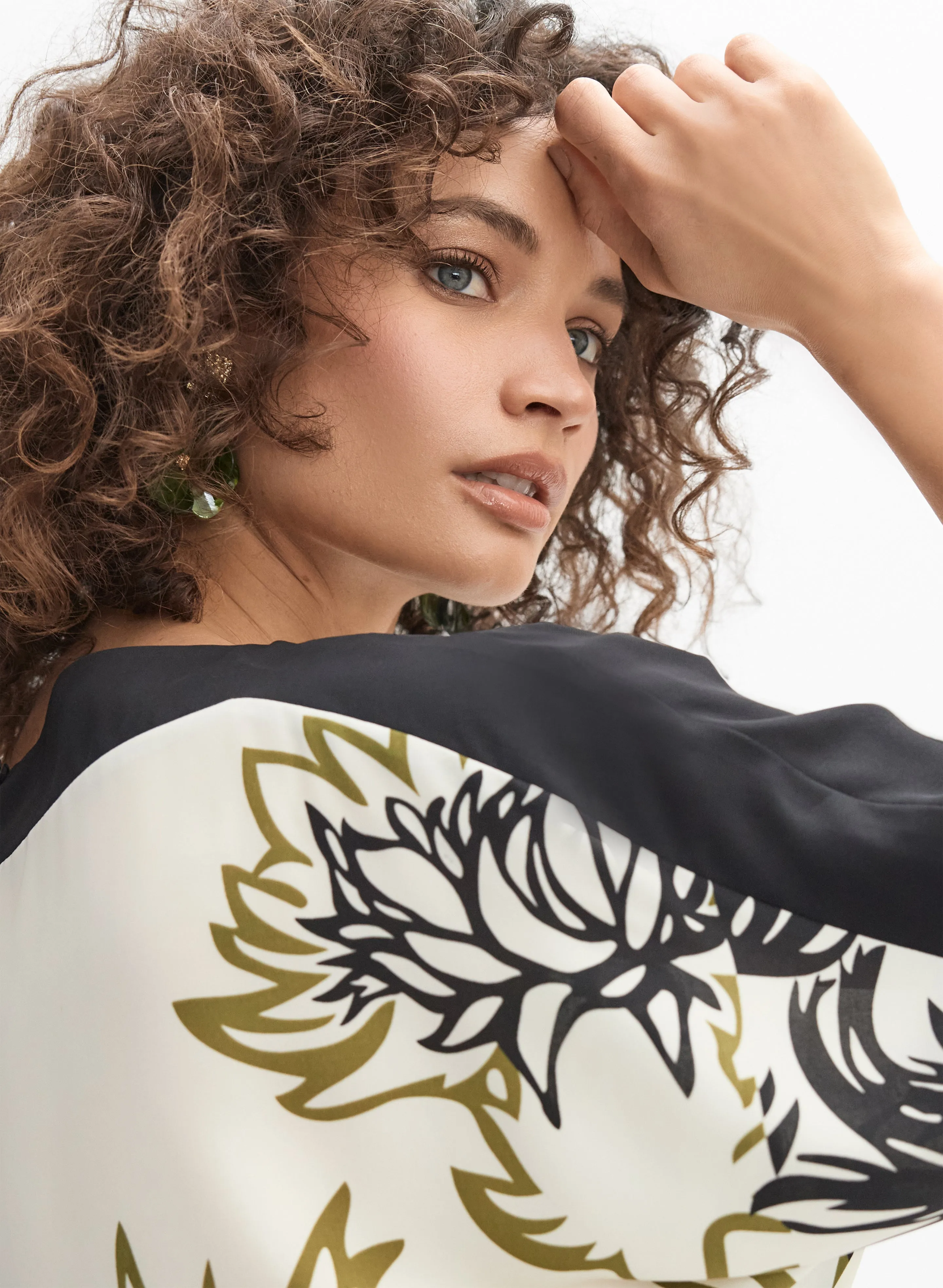 Graphic Floral Blouse