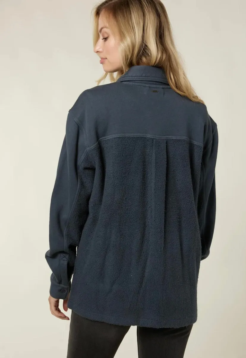 Greatness With Time Fleece Shacket (Slate)