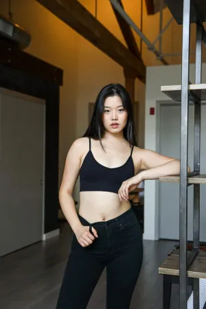 Karly Seamless Low Back Bralette - Black