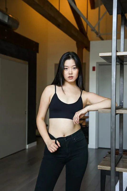 Karly Seamless Low Back Bralette - Black