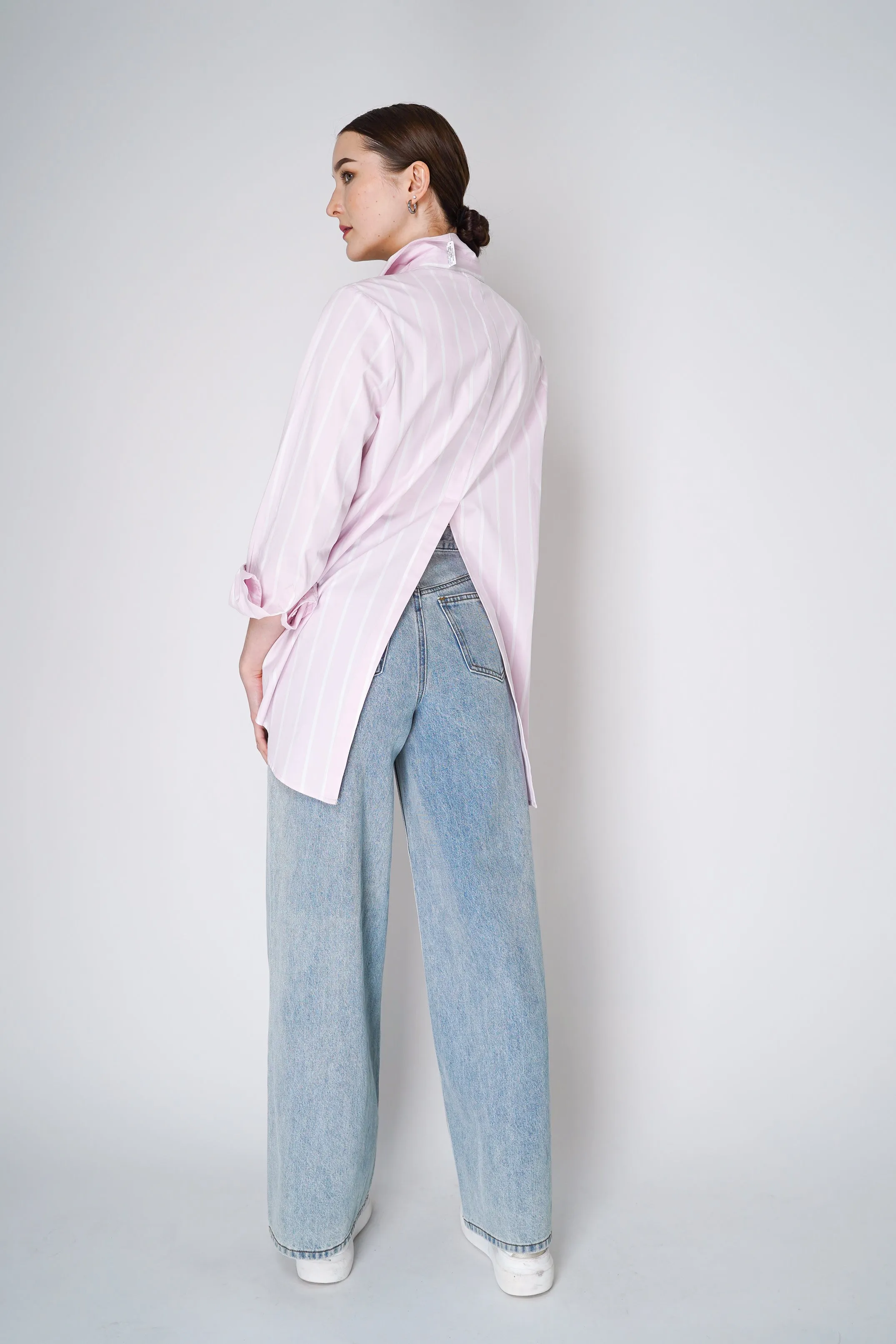 L'Agence Layla Back-Vent Poplin Tunic