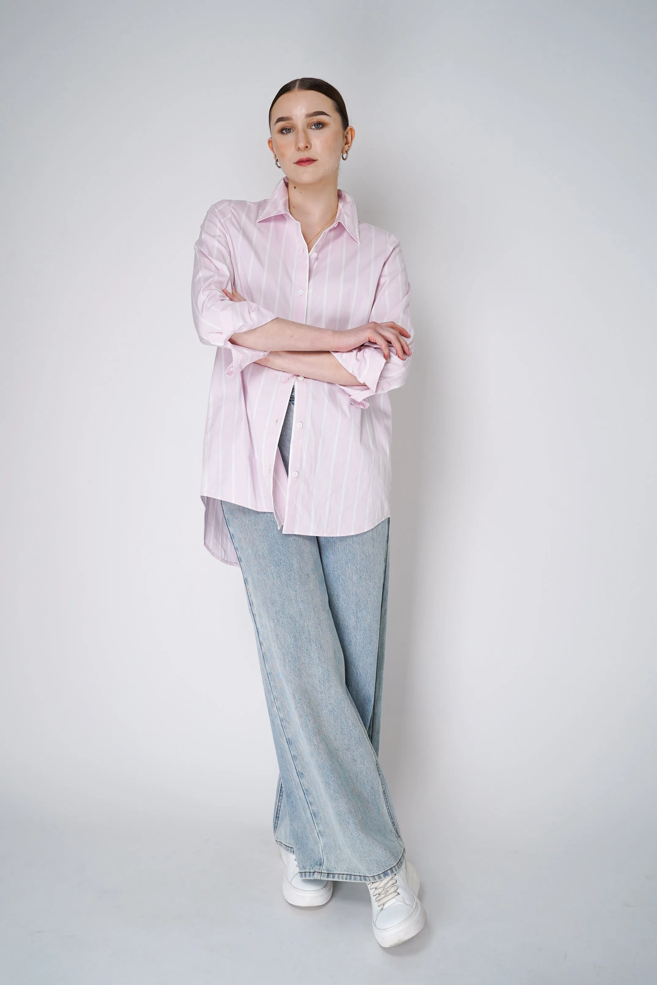 L'Agence Layla Back-Vent Poplin Tunic