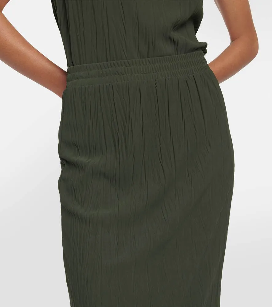 Leisure Carnia MAX MARA pleated jersey midi skirt, green
