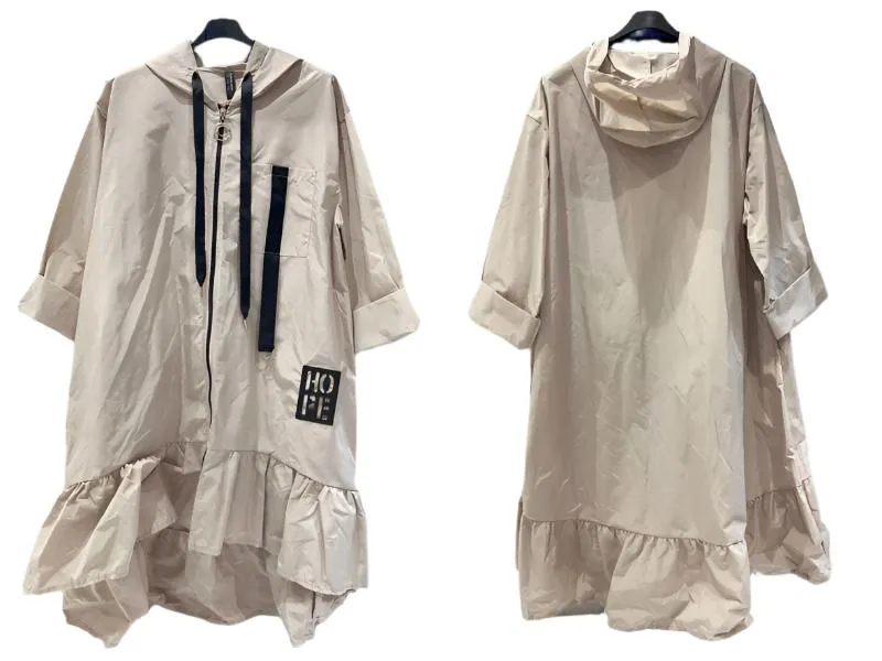 Lightweight Hooded Jacket  Made In Italy One Size