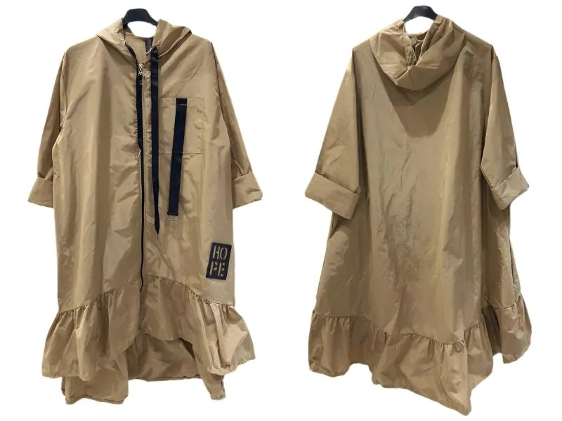 Lightweight Hooded Jacket  Made In Italy One Size