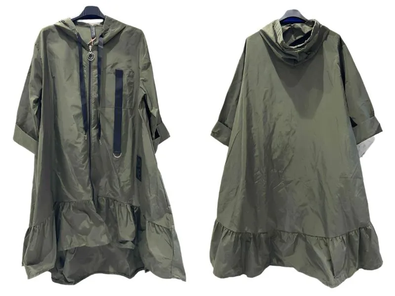 Lightweight Hooded Jacket  Made In Italy One Size