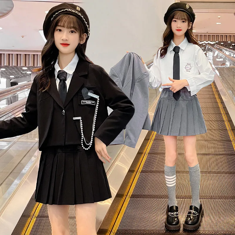 LOLANTA Girls Business Formal Short Suit Skirts Set