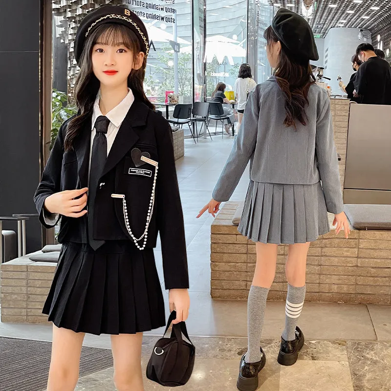 LOLANTA Girls Business Formal Short Suit Skirts Set
