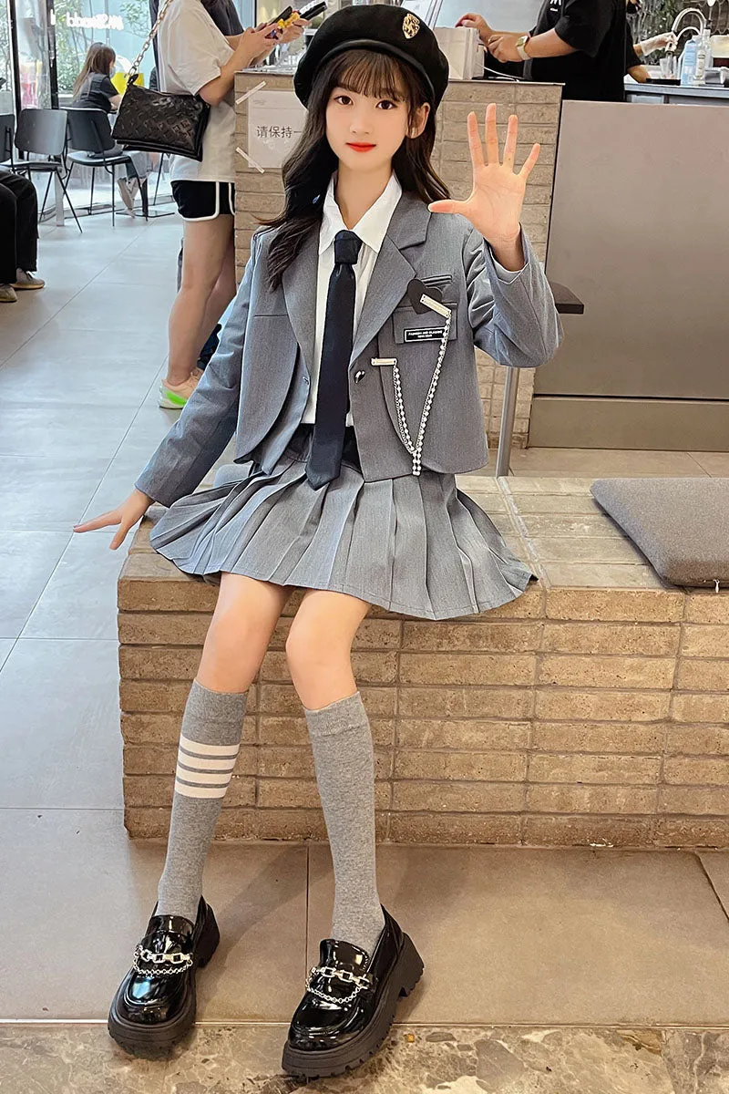 LOLANTA Girls Business Formal Short Suit Skirts Set