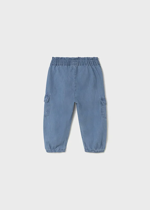 Loose Denim Cargo Pant