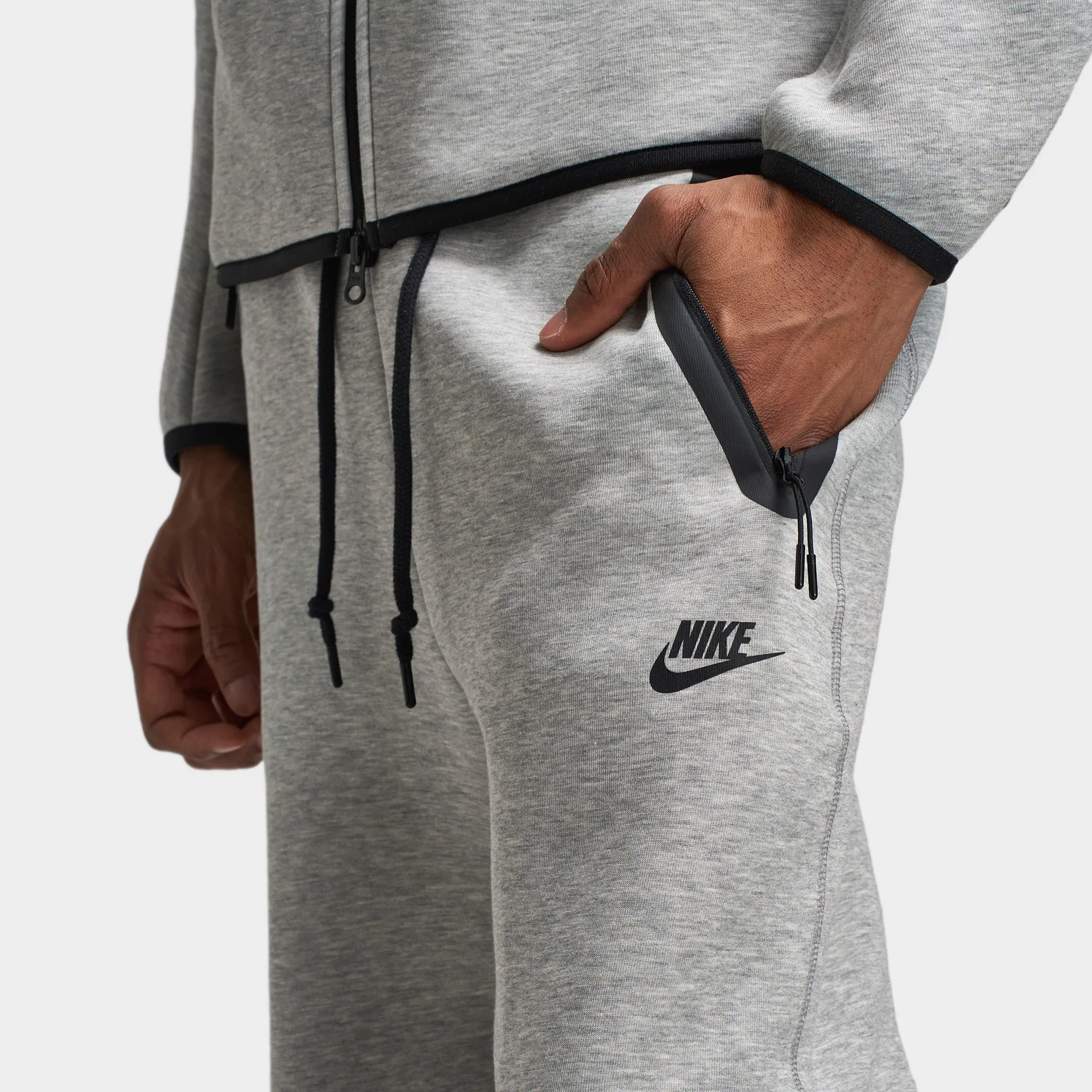 Nike Tech Fleece Open Hem Joggers Dark Heather Grey / Black