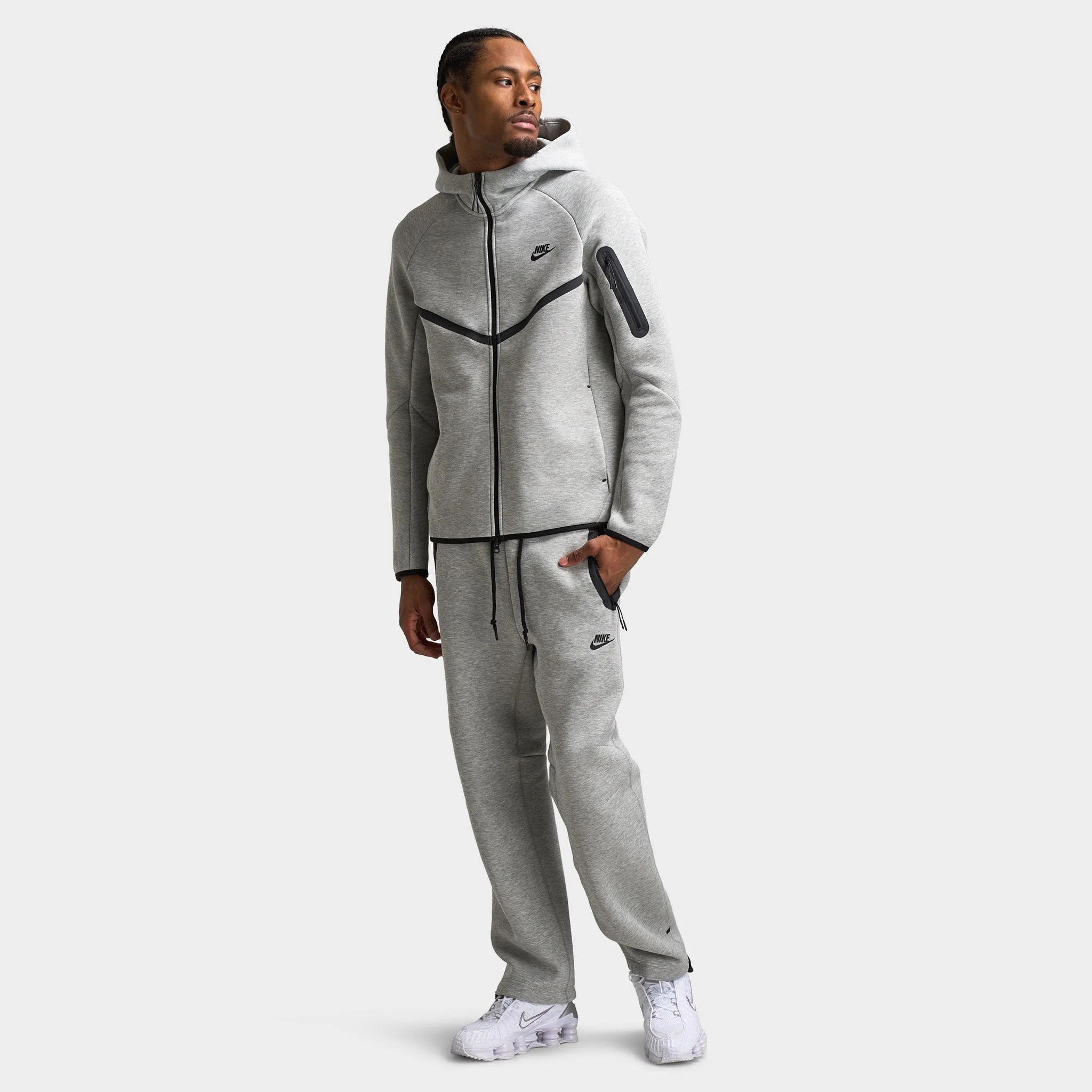 Nike Tech Fleece Open Hem Joggers Dark Heather Grey / Black