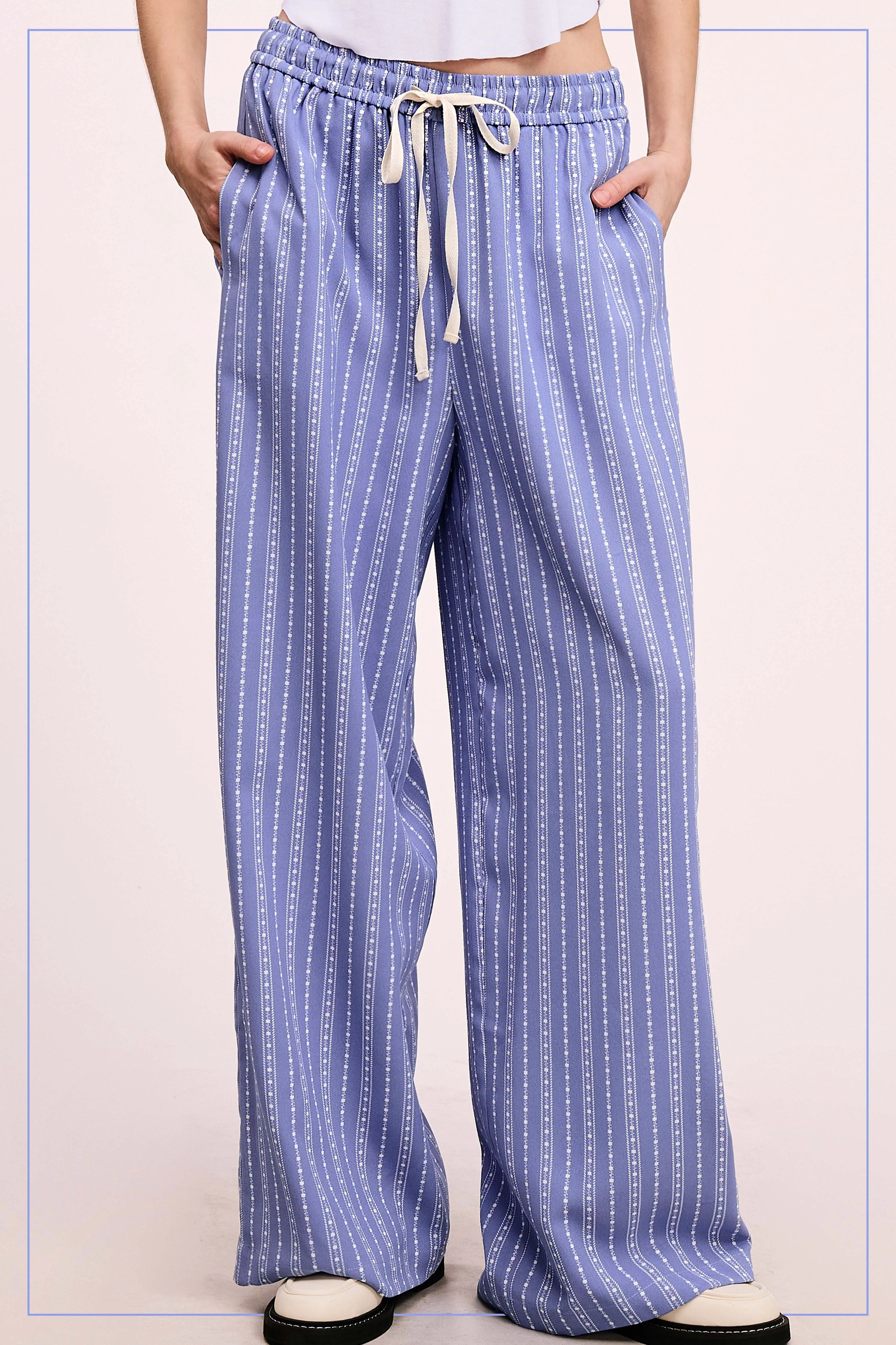 Patterned Relaxed Fit Pants