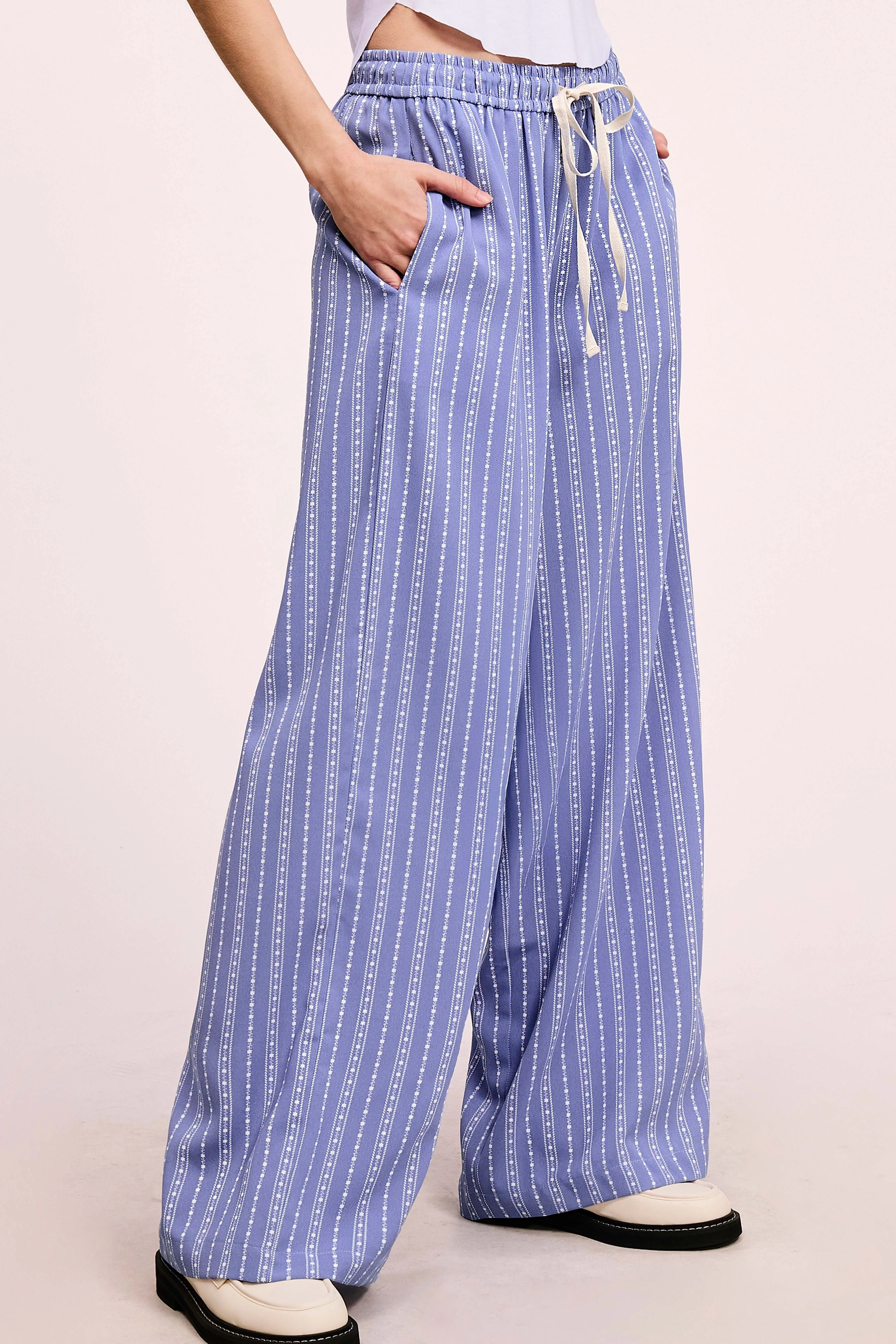 Patterned Relaxed Fit Pants