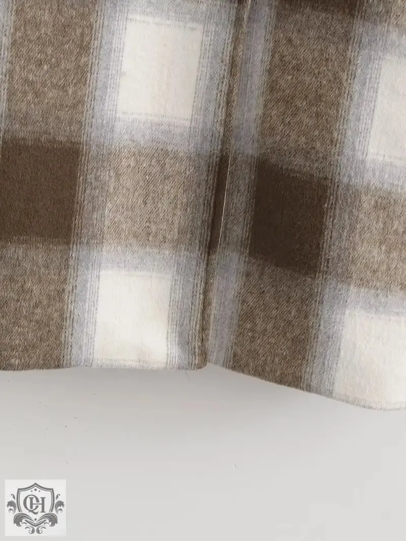 Plaid Mid-Length Coat