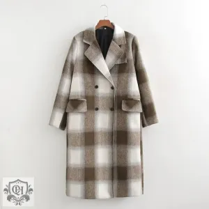 Plaid Mid-Length Coat