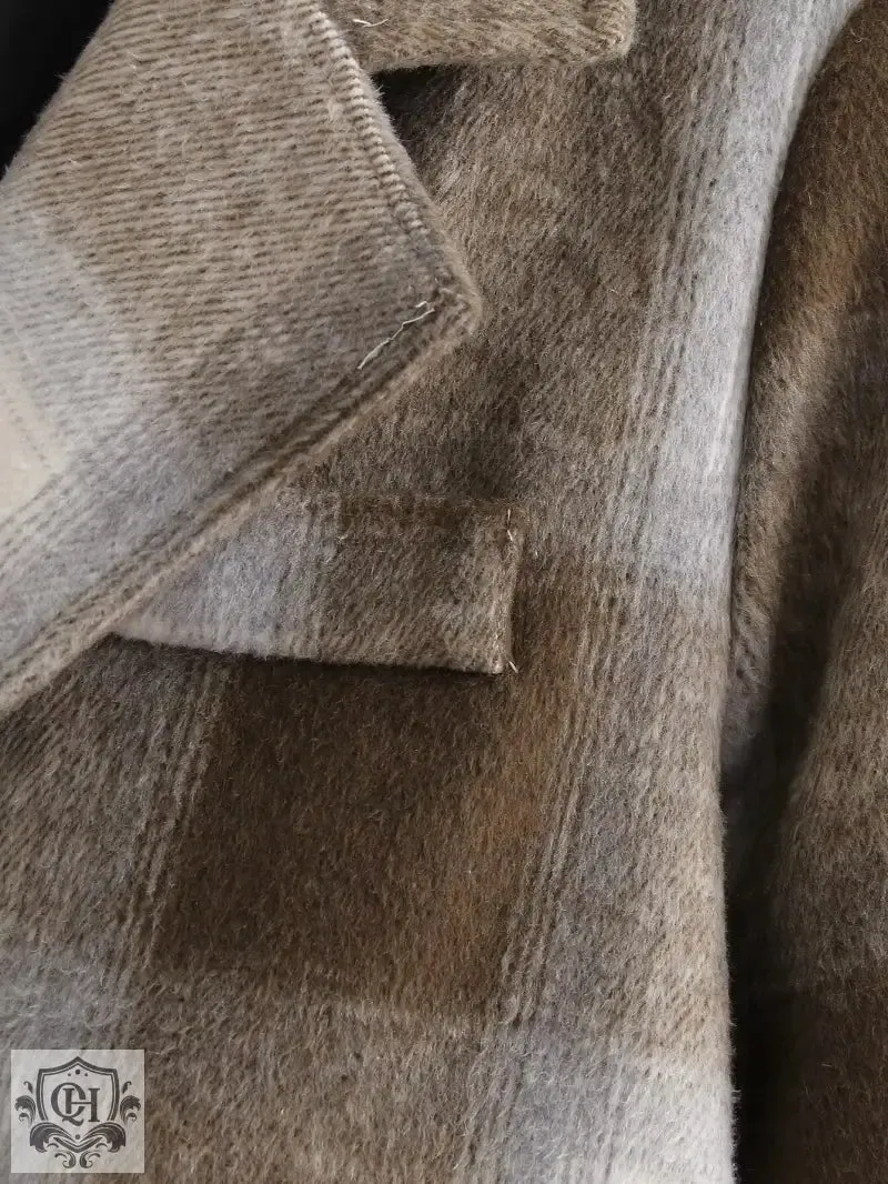 Plaid Mid-Length Coat